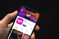 lyft logo app on smartphone